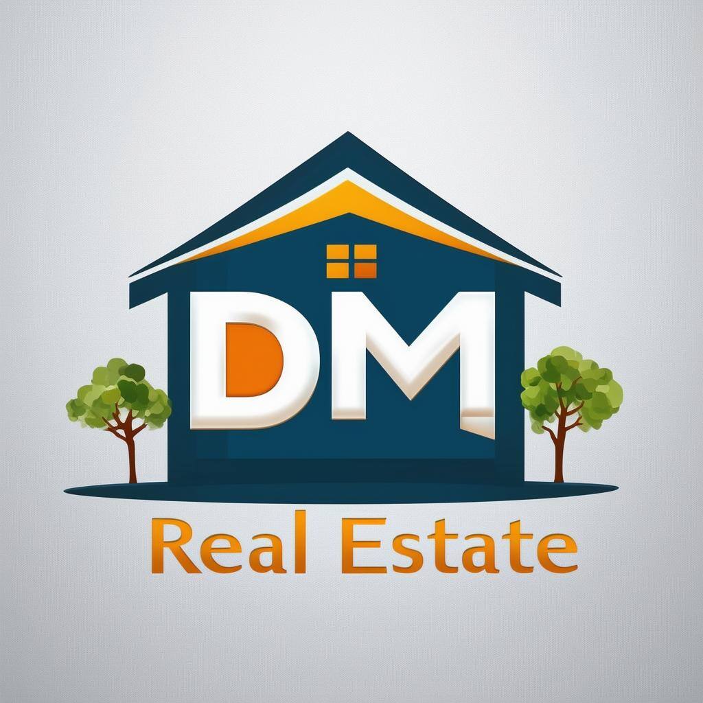 real estate logo with DM letters